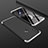 Hard Rigid Plastic Matte Finish Front and Back Cover Case 360 Degrees for Huawei Honor View 10 Lite Silver and Black