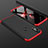 Hard Rigid Plastic Matte Finish Front and Back Cover Case 360 Degrees for Huawei Nova 3e Red and Black