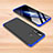 Hard Rigid Plastic Matte Finish Front and Back Cover Case 360 Degrees for Huawei Nova 4 Blue and Black