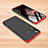 Hard Rigid Plastic Matte Finish Front and Back Cover Case 360 Degrees for Huawei Nova 4 Red and Black