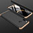 Hard Rigid Plastic Matte Finish Front and Back Cover Case 360 Degrees for Huawei Nova 4e Gold and Black