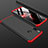 Hard Rigid Plastic Matte Finish Front and Back Cover Case 360 Degrees for Huawei Nova 4e Red and Black