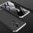 Hard Rigid Plastic Matte Finish Front and Back Cover Case 360 Degrees for Huawei Nova 5i Pro Silver and Black