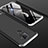 Hard Rigid Plastic Matte Finish Front and Back Cover Case 360 Degrees for Huawei Nova 5z Silver and Black