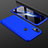 Hard Rigid Plastic Matte Finish Front and Back Cover Case 360 Degrees for Huawei P Smart+ Plus Blue