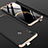 Hard Rigid Plastic Matte Finish Front and Back Cover Case 360 Degrees for Huawei P Smart Z Gold and Black