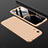 Hard Rigid Plastic Matte Finish Front and Back Cover Case 360 Degrees for Huawei Y6 (2019) Gold