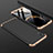 Hard Rigid Plastic Matte Finish Front and Back Cover Case 360 Degrees for Huawei Y6s Gold and Black