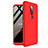 Hard Rigid Plastic Matte Finish Front and Back Cover Case 360 Degrees for Nokia 6.1 Plus Red