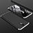 Hard Rigid Plastic Matte Finish Front and Back Cover Case 360 Degrees for OnePlus 6T Silver