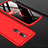 Hard Rigid Plastic Matte Finish Front and Back Cover Case 360 Degrees for Oppo A9X Red