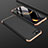 Hard Rigid Plastic Matte Finish Front and Back Cover Case 360 Degrees for Oppo R15X Gold and Black