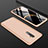 Hard Rigid Plastic Matte Finish Front and Back Cover Case 360 Degrees for Oppo Reno Ace Gold