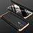 Hard Rigid Plastic Matte Finish Front and Back Cover Case 360 Degrees for Oppo Reno Ace Gold and Black