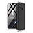 Hard Rigid Plastic Matte Finish Front and Back Cover Case 360 Degrees for Realme C15 Silver and Black