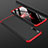 Hard Rigid Plastic Matte Finish Front and Back Cover Case 360 Degrees for Samsung Galaxy A50S Red and Black