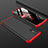 Hard Rigid Plastic Matte Finish Front and Back Cover Case 360 Degrees for Samsung Galaxy A71 5G Red and Black