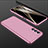 Hard Rigid Plastic Matte Finish Front and Back Cover Case 360 Degrees for Samsung Galaxy A82 5G Rose Gold