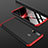 Hard Rigid Plastic Matte Finish Front and Back Cover Case 360 Degrees for Samsung Galaxy M40 Red and Black