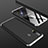 Hard Rigid Plastic Matte Finish Front and Back Cover Case 360 Degrees for Samsung Galaxy M40 Silver and Black