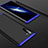 Hard Rigid Plastic Matte Finish Front and Back Cover Case 360 Degrees for Samsung Galaxy Note 10 Blue and Black