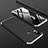 Hard Rigid Plastic Matte Finish Front and Back Cover Case 360 Degrees for Xiaomi Mi 8 Silver and Black