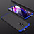 Hard Rigid Plastic Matte Finish Front and Back Cover Case 360 Degrees for Xiaomi Mi 9T Pro Blue and Black