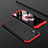 Hard Rigid Plastic Matte Finish Front and Back Cover Case 360 Degrees for Xiaomi Mi A2 Red and Black