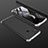 Hard Rigid Plastic Matte Finish Front and Back Cover Case 360 Degrees for Xiaomi Redmi 9C Silver and Black