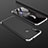 Hard Rigid Plastic Matte Finish Front and Back Cover Case 360 Degrees for Xiaomi Redmi Note 7 Pro Silver and Black