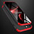 Hard Rigid Plastic Matte Finish Front and Back Cover Case 360 Degrees M01 for Apple iPhone 13 Mini Red and Black