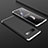 Hard Rigid Plastic Matte Finish Front and Back Cover Case 360 Degrees M01 for Samsung Galaxy S10 5G Silver and Black