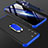 Hard Rigid Plastic Matte Finish Front and Back Cover Case 360 Degrees M01 for Samsung Galaxy S22 5G Blue and Black