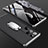 Hard Rigid Plastic Matte Finish Front and Back Cover Case 360 Degrees M01 for Samsung Galaxy S23 Ultra 5G Silver and Black