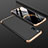 Hard Rigid Plastic Matte Finish Front and Back Cover Case 360 Degrees M01 for Xiaomi Mi A3 Lite Gold and Black