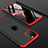 Hard Rigid Plastic Matte Finish Front and Back Cover Case 360 Degrees P01 for Apple iPhone 11 Pro Red and Black