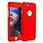 Hard Rigid Plastic Matte Finish Front and Back Cover Case 360 Degrees P01 for Apple iPhone 7 Red