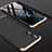 Hard Rigid Plastic Matte Finish Front and Back Cover Case 360 Degrees P01 for Huawei Honor 20 Gold and Black