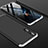 Hard Rigid Plastic Matte Finish Front and Back Cover Case 360 Degrees P01 for Huawei Honor 20 Silver and Black