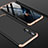 Hard Rigid Plastic Matte Finish Front and Back Cover Case 360 Degrees P01 for Huawei Honor 20S Gold and Black