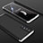 Hard Rigid Plastic Matte Finish Front and Back Cover Case 360 Degrees P01 for Oppo Find X2 Neo Silver and Black