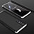 Hard Rigid Plastic Matte Finish Front and Back Cover Case 360 Degrees P01 for Oppo Reno3 Pro Silver and Black