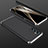 Hard Rigid Plastic Matte Finish Front and Back Cover Case 360 Degrees P01 for Samsung Galaxy F13 4G Silver and Black
