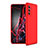 Hard Rigid Plastic Matte Finish Front and Back Cover Case 360 Degrees P01 for Samsung Galaxy F54 5G Red