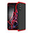 Hard Rigid Plastic Matte Finish Front and Back Cover Case 360 Degrees P01 for Samsung Galaxy Quantum2 5G Red and Black