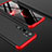 Hard Rigid Plastic Matte Finish Front and Back Cover Case 360 Degrees P01 for Xiaomi Mi Note 10 Pro Red and Black