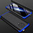Hard Rigid Plastic Matte Finish Front and Back Cover Case 360 Degrees P01 for Xiaomi Redmi K30 Pro Zoom Blue and Black