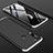 Hard Rigid Plastic Matte Finish Front and Back Cover Case 360 Degrees P01 for Xiaomi Redmi Note 8 (2021) Silver and Black