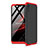 Hard Rigid Plastic Matte Finish Front and Back Cover Case 360 Degrees P02 for Xiaomi Redmi 9i Red and Black