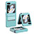 Hard Rigid Plastic Matte Finish Front and Back Cover Case 360 Degrees QH1 for Samsung Galaxy Z Flip5 5G